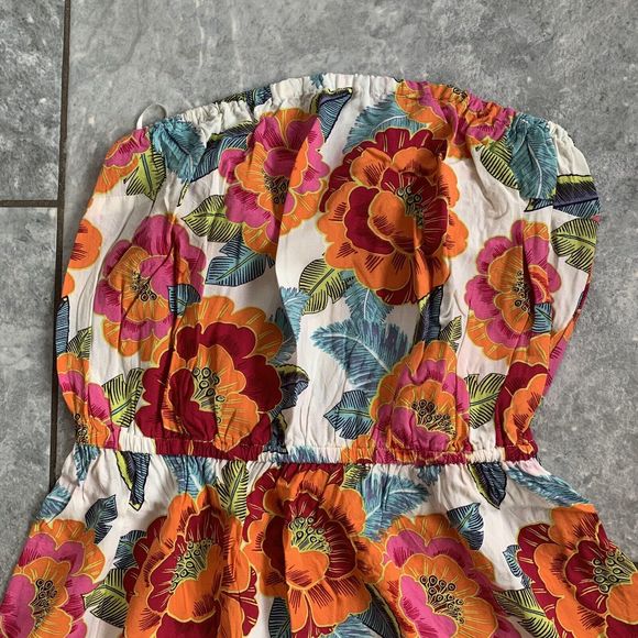 New Look Strapless Maxi Dress Lightweight UK 12 Orange - Picture 2 of 6